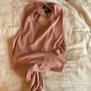 Lulus backless tank with tie (never worn)